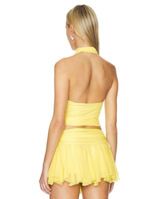 MAJORELLE Yellow Clara Top