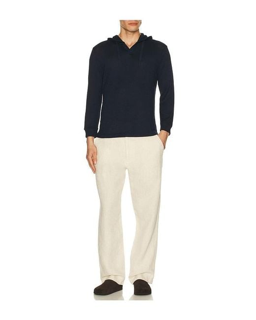 Vintage Summer Blue Boucle Jersey Hoodie for men