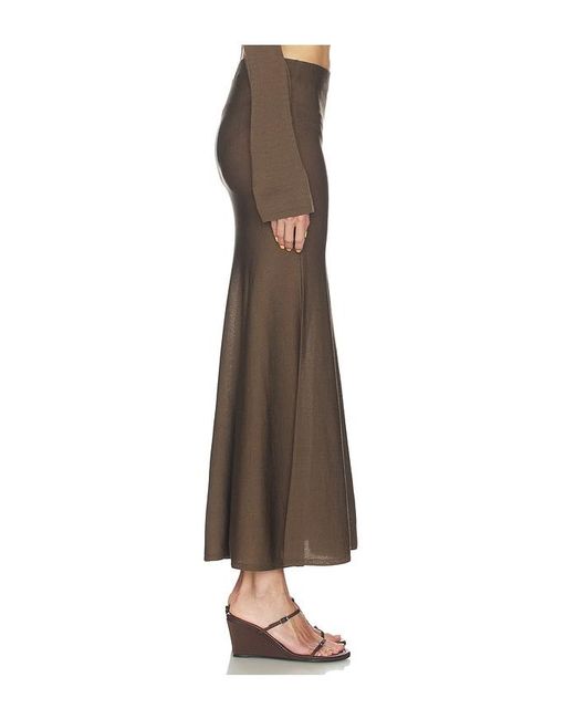 Lovers + Friends Natural Paisleigh Knit Midi Skirt