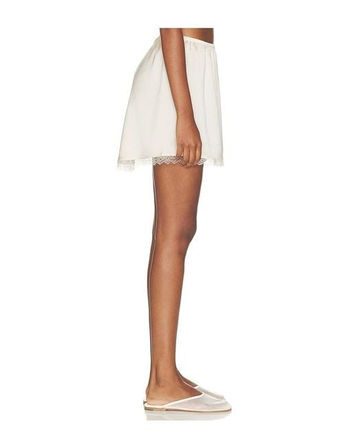 Leset White Barb Lace Mini Skirt