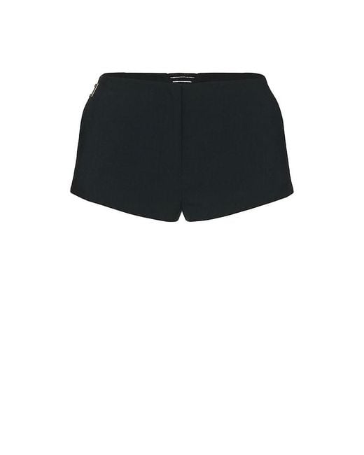Halo Black Brace Waist Tailored Shorts