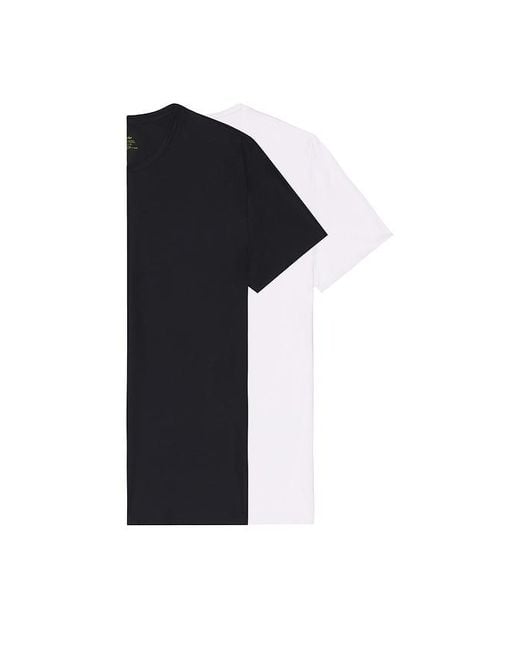 Commando Black Microfiber 2 Pack Crewneck Undershirt for men