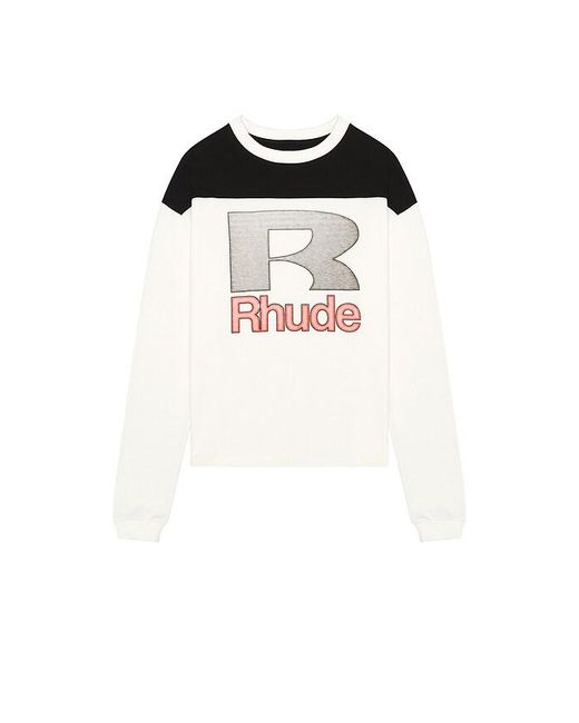 Rhude Multicolor Racing Panel Long Sleeve Shirt for men