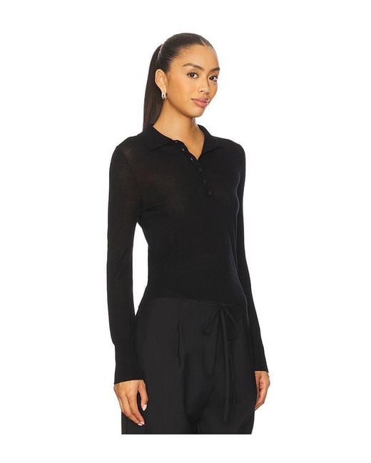 Elodie the Label Black Elodie Henni Polo Sweater
