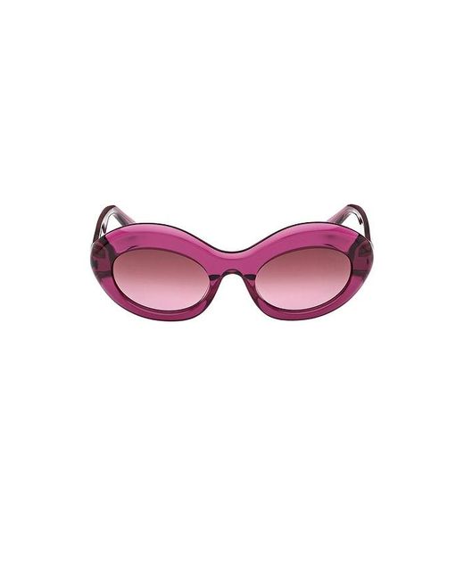 Emilio Pucci Pink Oval Sunglasses