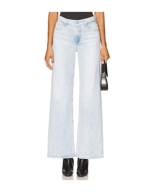 AG Jeans Women's White Saige Wide Leg Jeans