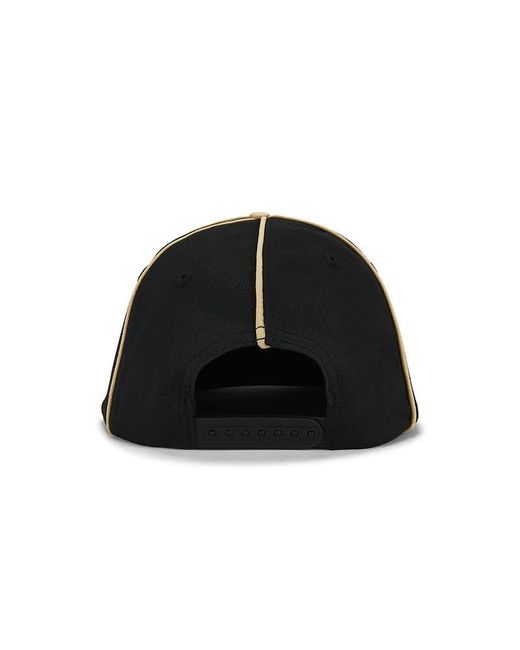 METALWOOD STUDIO Black Professional Piping Snapback Hat for men