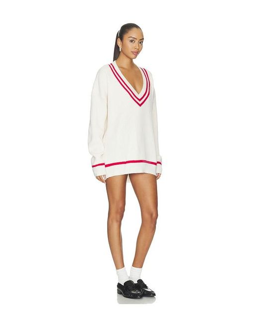 ALL THE WAYS White Varley Varsity Sweater