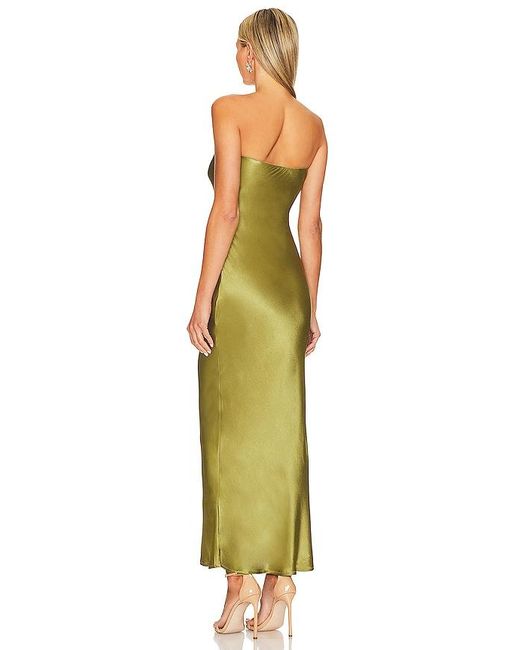 SNDY'S Green X Revolve Angel Strapless Midi Dress