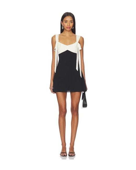 MORE TO COME Black Monica Mini Dress