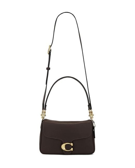 COACH Smooth Calf Leather Soft Tabby Bag in Black | Lyst
