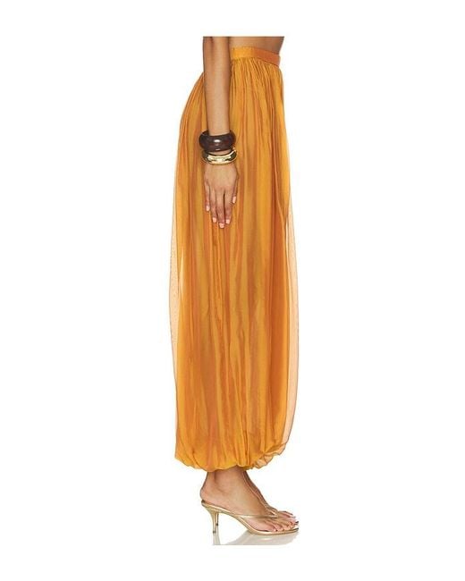 retroféte Orange Evolet Chiffon Pant