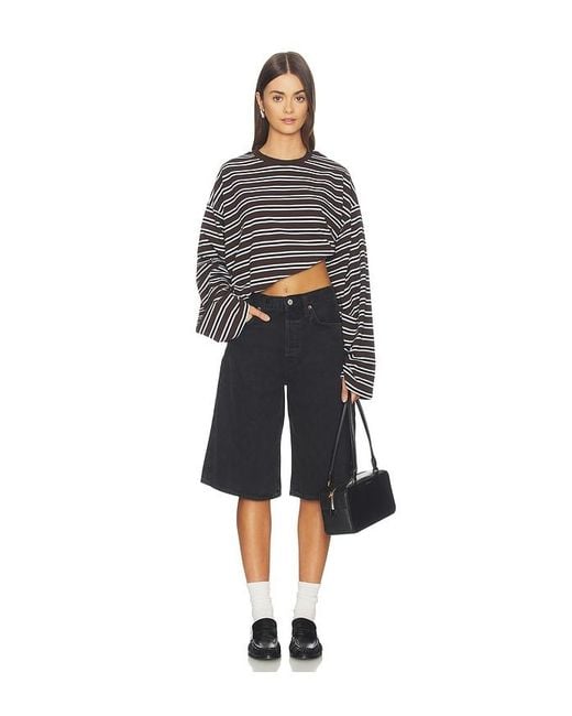 WeWoreWhat Black Boxy Oversized Crew Neck