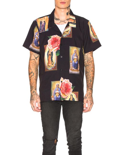 Civil Regime Black Holy Floral Shirt for men