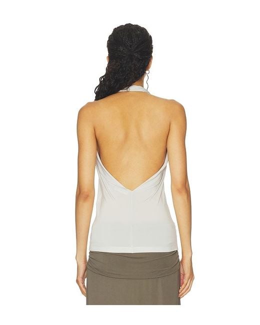 Helmut Lang Gray Twist Dancer Top