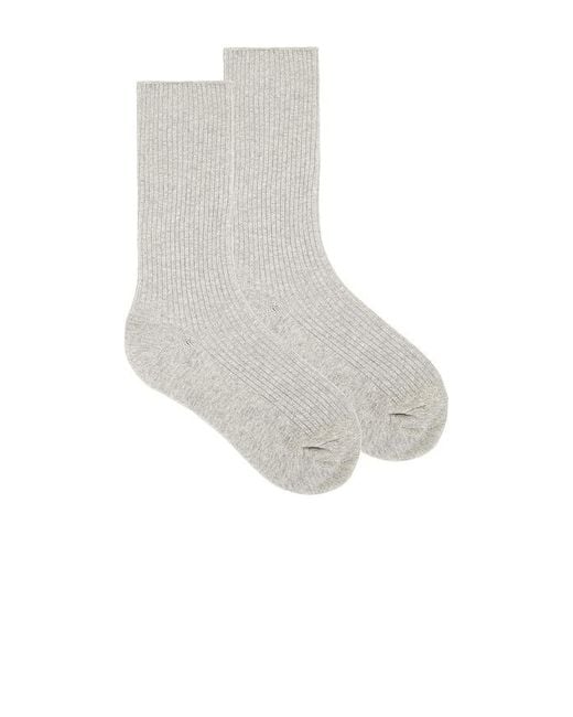 ÉTERNE White Classic Rib Socks