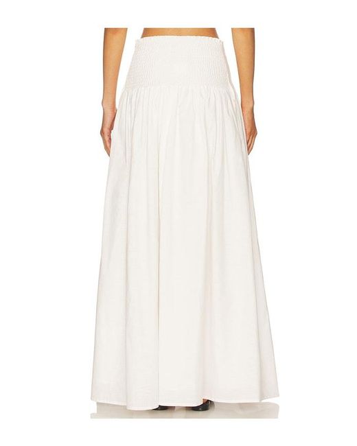 SNDY'S White Nesa Maxi Skirt