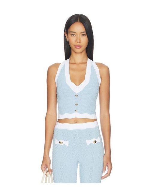 retroféte Blue Leena Top