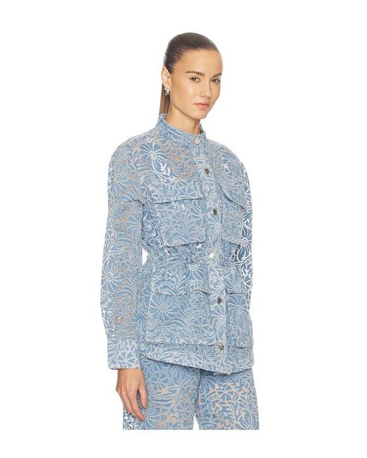 Veronica Beard Blue Lane Jacket W/ Burnout Floral