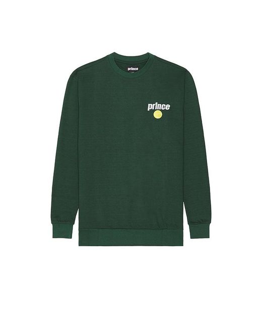 Prince Tennis Green Fleece Crew Neck Sweatshirt for men