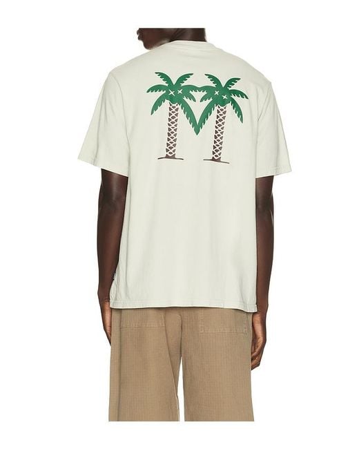 Malbon Natural Bermuda Palms Tee for men