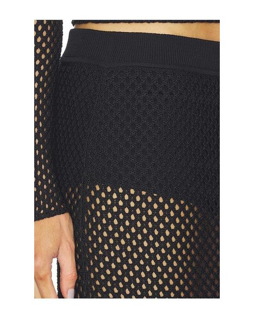 Jonathan Simkhai Black Demitri Midi Skirt