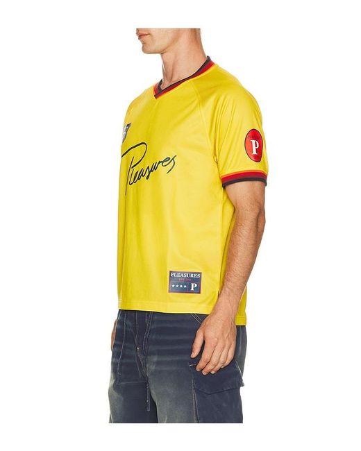 Pleasures Yellow Mona Sport Jersey for men