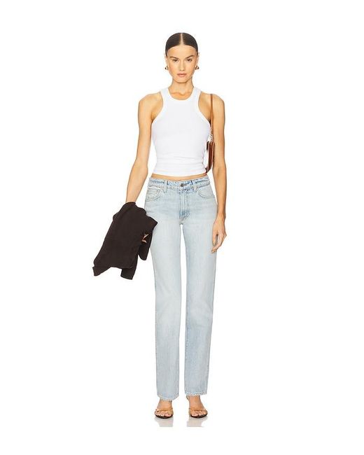 GRLFRND Blue Sara Low Rise Slim