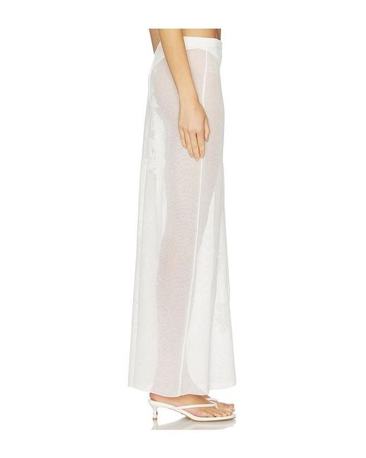Leslie Amon White Emma Skirt