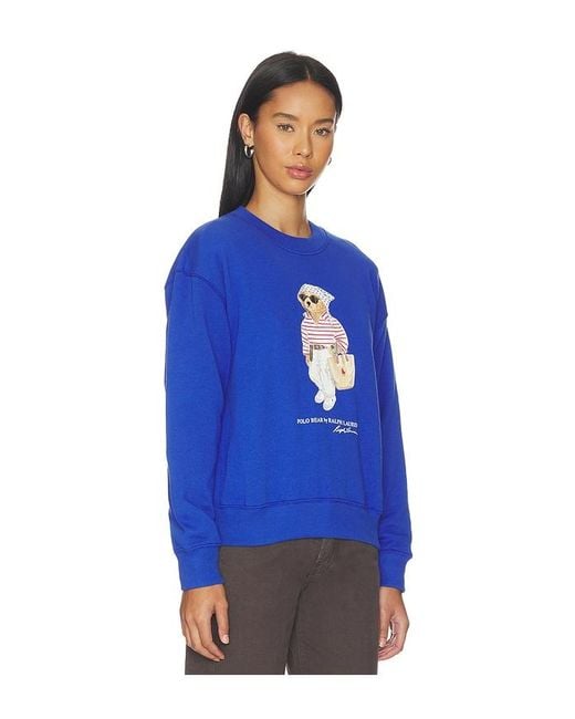 Polo Ralph Lauren Blue Island Fleece Crew Neck Sweatshirt