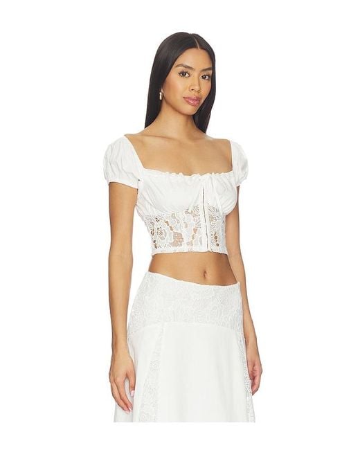 MORE TO COME White Loriela Top