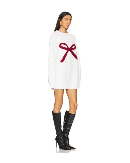 MAJORELLE White Junia Sweater Dress