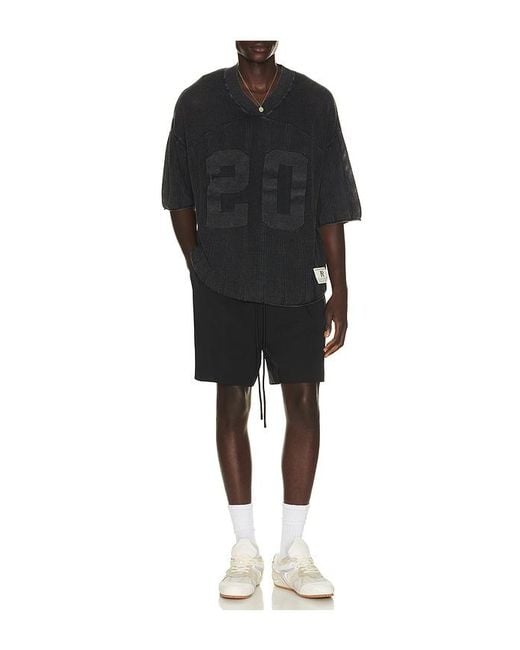 Represent Black Knitted Varsity Jersey for men