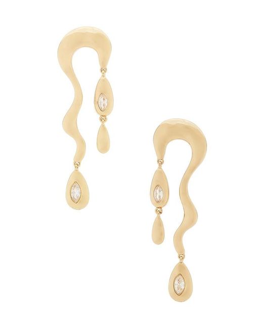 Ettika White Liquid Luxe Lustre Drop Earring