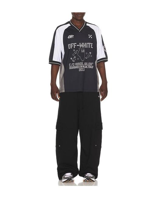 Off-White c/o Virgil Abloh Black Eagle Team Soccer Jersey for men