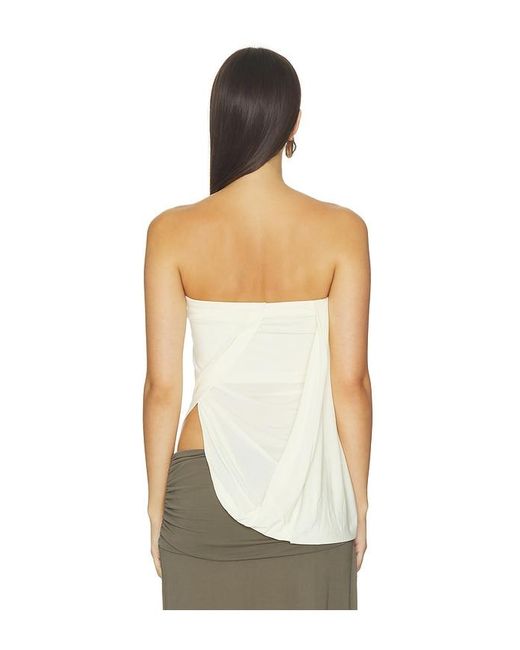 Helmut Lang White Twist Tube Top