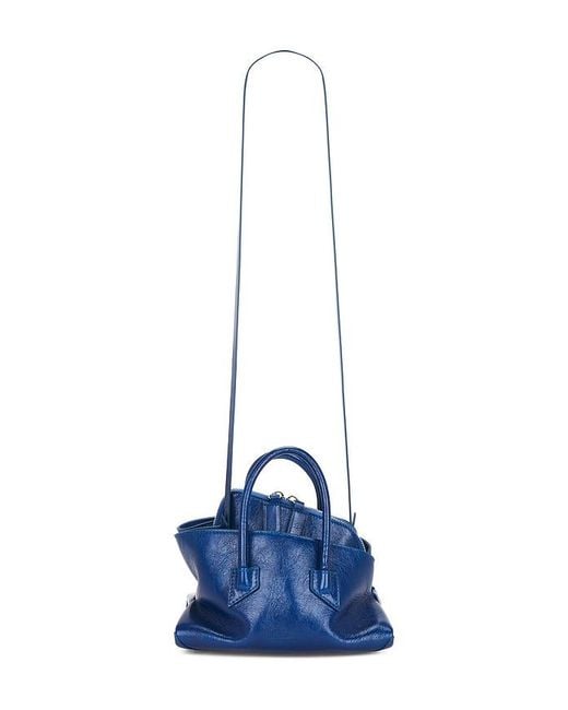 The Attico Blue La Passeggiata Mini Top Handle Bag