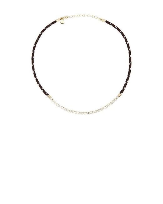 petit moments Black Paracord Beam Necklace