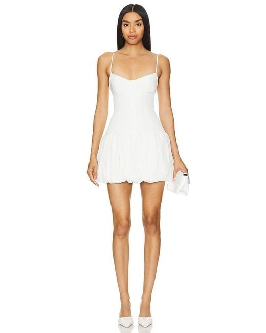 Shona Joy White Vento Bustier Bubble Mini Dress