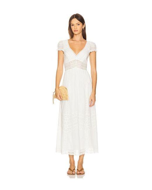 LoveShackFancy White Suvi Dress