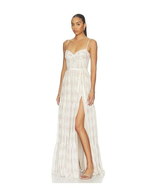 V. Chapman White Gwen Maxi Dress