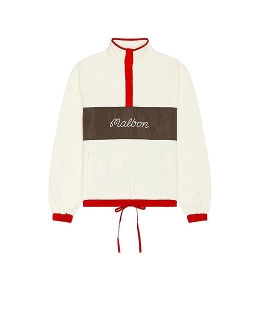 Malbon Golf Mandalay Polar Fleece 1/4 Zip Sweater in White for Men