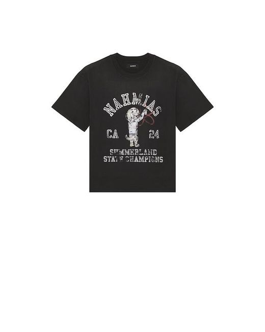 NAHMIAS Black State Champions Boxy T-Shirt for men