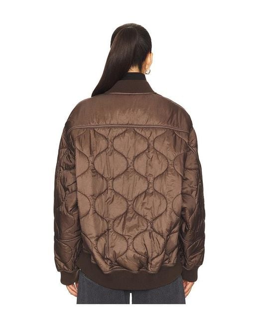 Agolde Brown Isla Quilted Jacket
