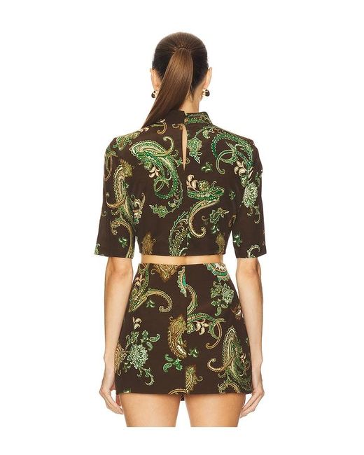 Hemant & Nandita Green Boxy Top