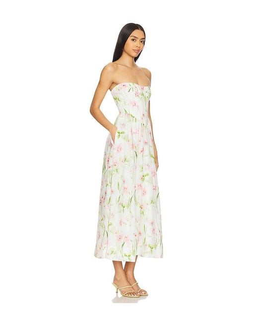 Bardot White Lola Corset Midi Dress