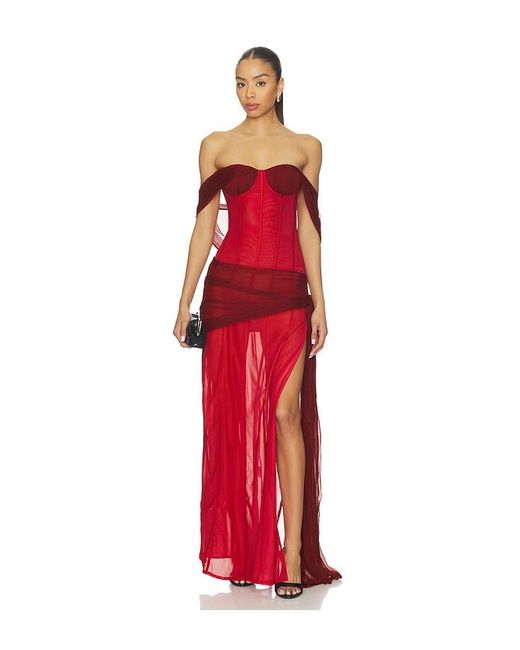 AMOR MIA Red Nemesis Maxi Dress