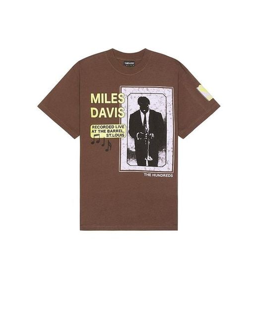 The Hundreds Brown X Concord Records Miles Davis T Shirt for men