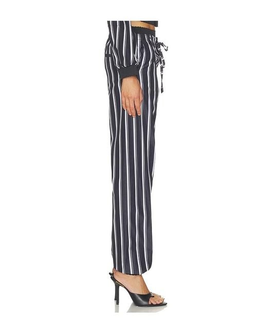 The Attico Blue Striped Poplin Pant