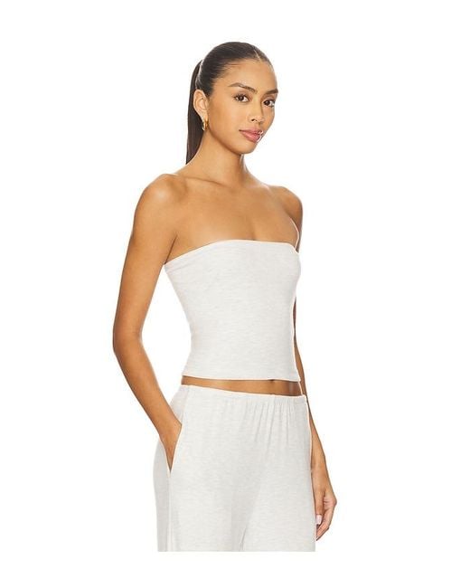 Leset White Lauren Bandeau Top